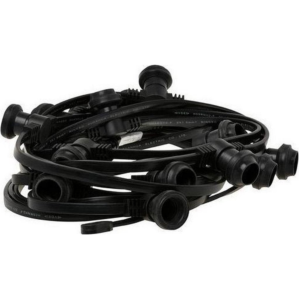 Câble de protection imperméable P10 de base de base avec 15 raccords 10m noir