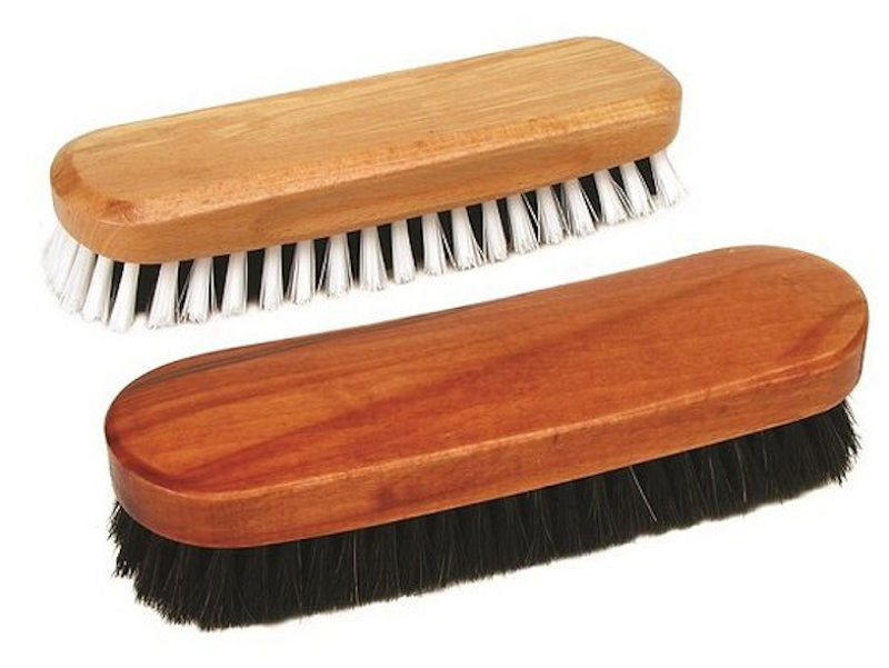 Luva brosse à vêtements crin de cheval noir 17cm