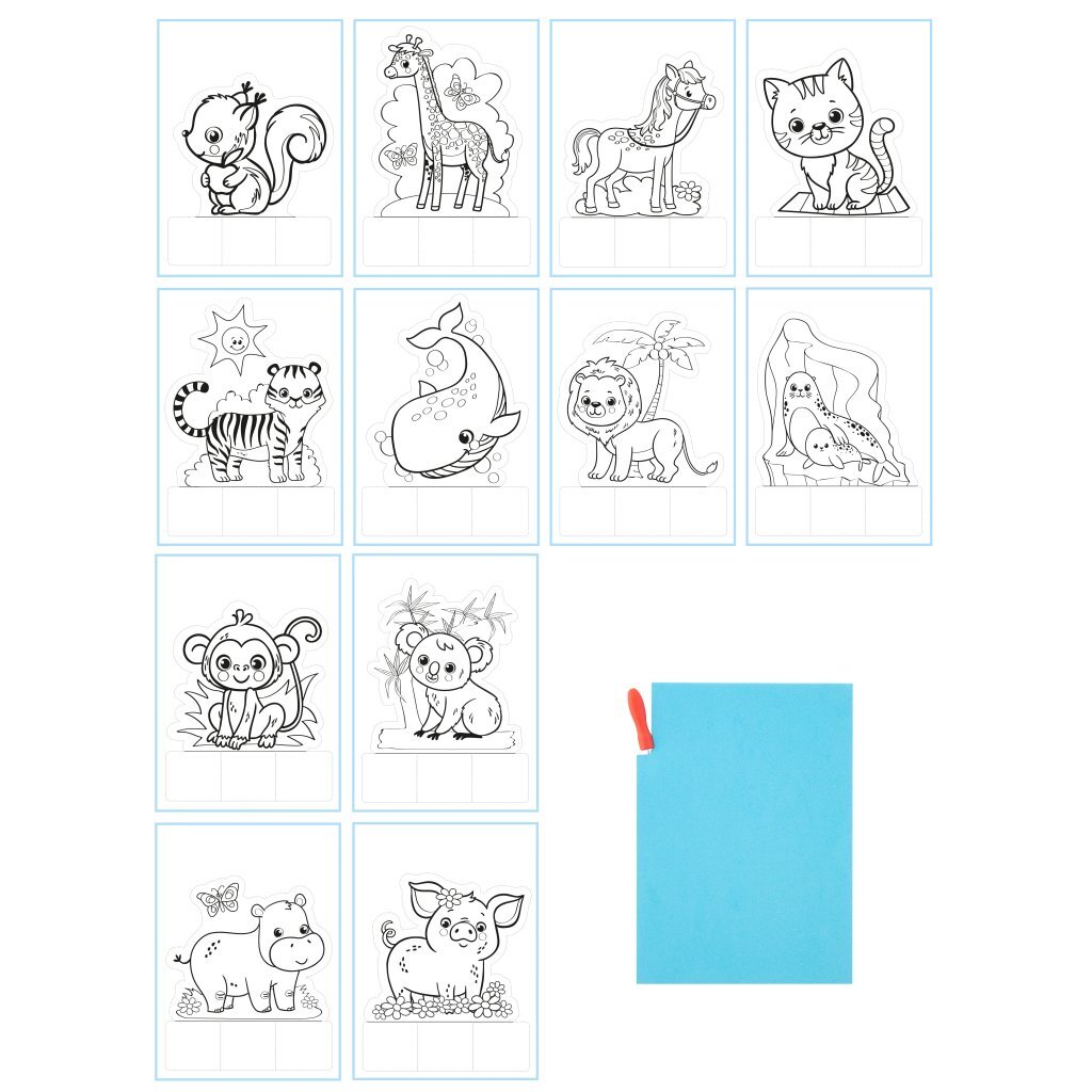 Bloc de piqûres de jouet des os avec 12 cartes et stylo, dans la boîte (1 pièce) Assorti