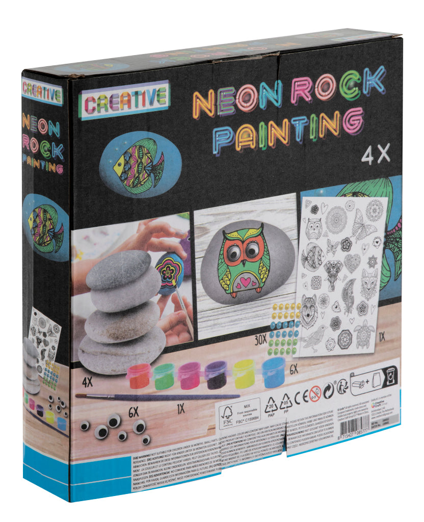 Peinture sur pierre Grafix sur pierres au néon