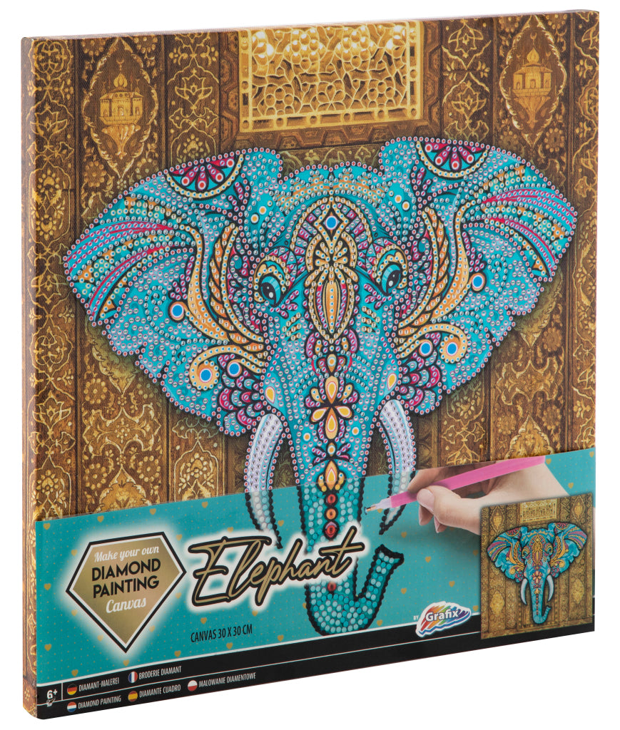 Toile Elephant de peinture en diamant, 30x30cm