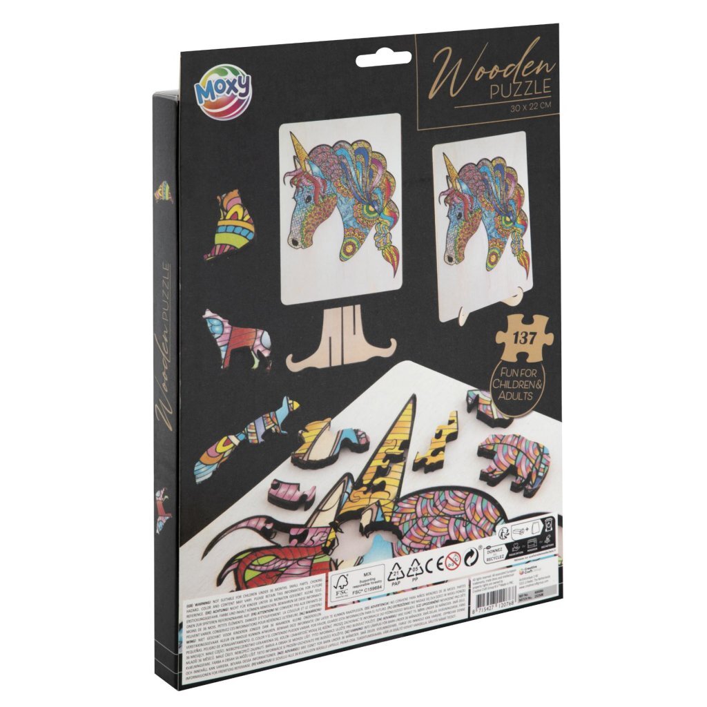 Creative Craft Group Wooden Jeg Puzzle Unicorn, 137e.