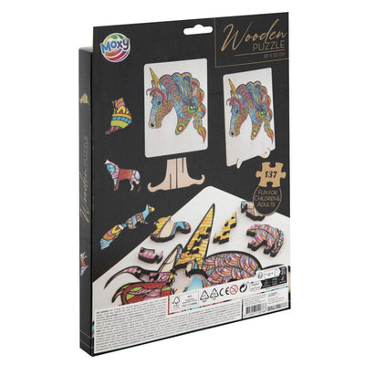 Creative Craft Group Wooden Jeg Puzzle Unicorn, 137e.