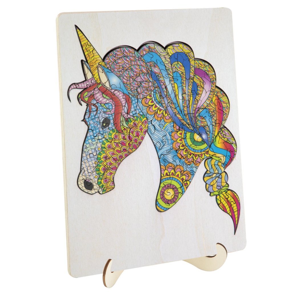 Creative Craft Group Wooden Jeg Puzzle Unicorn, 137e.