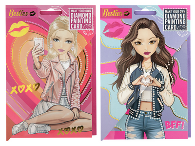 Carte de peinture diamant Besties + enveloppe