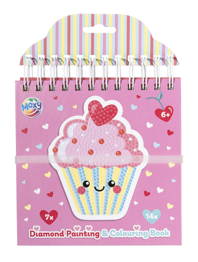 Livre de coloriage peinture diamant Moxy, 16x16cm