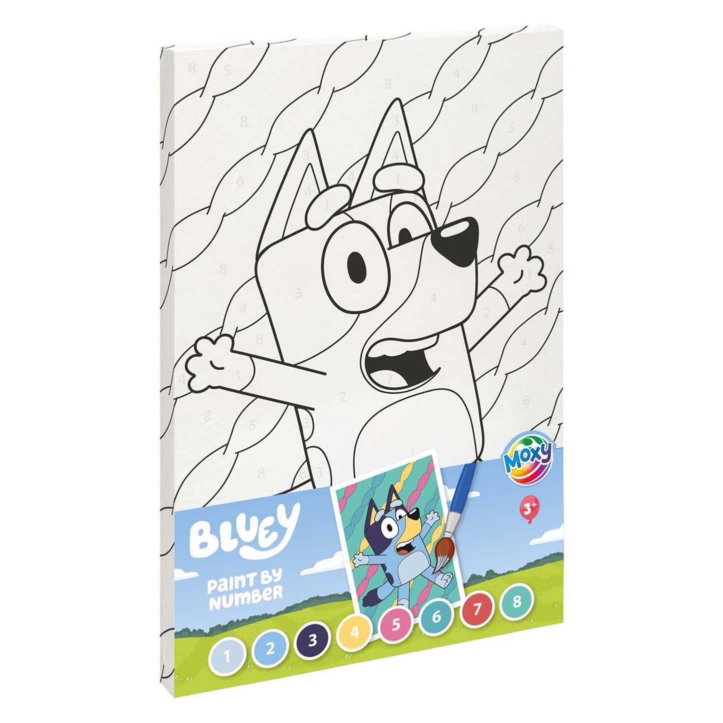 Peinture bleue Moxy par toile numérotée