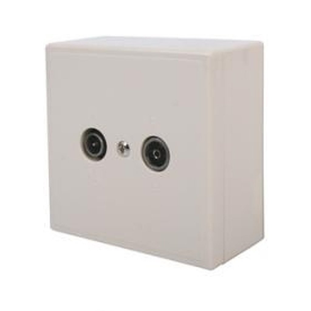 Skytronic Skytronic 122223 Boîte de contact antenne blanche