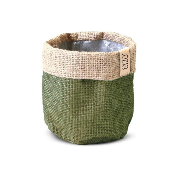 Sac à plante imperméable Sizo SIZO de jute 11 cm Green d'olive