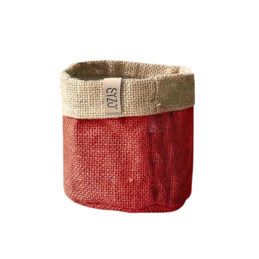Sac à plante imperméable SIZO SIZO de jute de 15 cm rouge