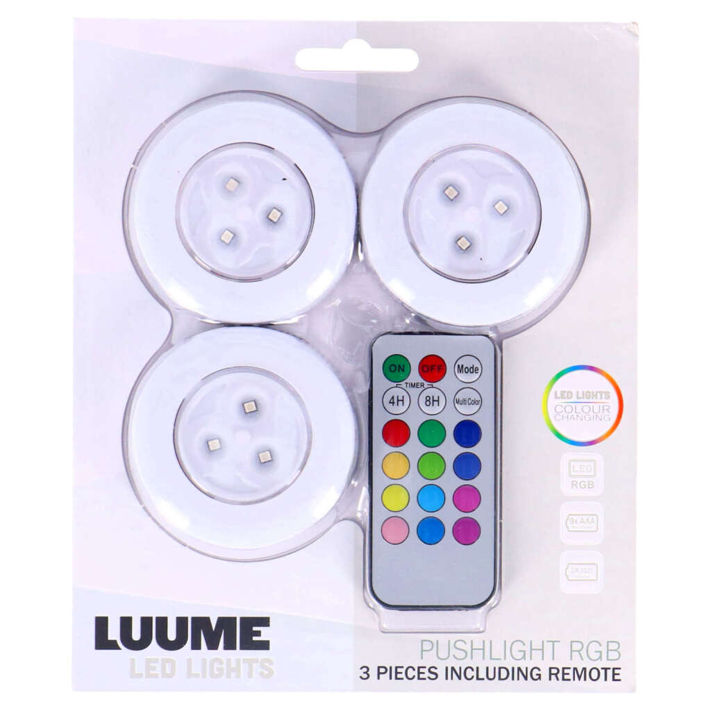 Luume luume LED Print Lights auto-adhésif 3 pièces