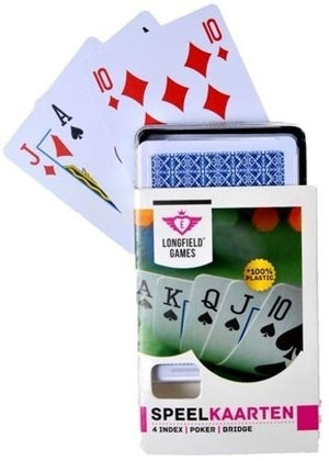 Cartes à jouer à longfield 100% plastique