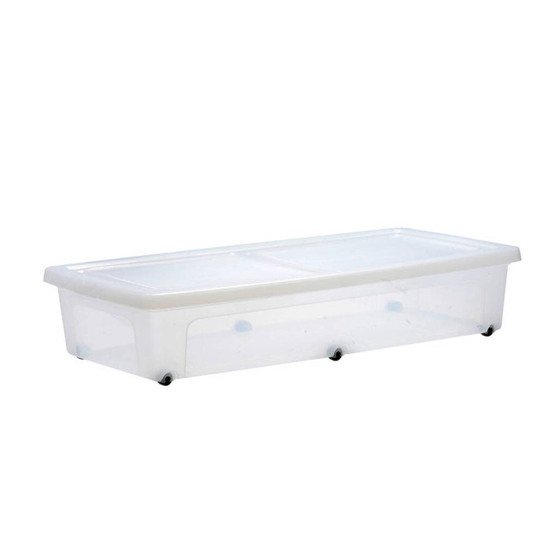 Iris Iris Storage Bin avec roues 38L 40x80x15 cm blanc transparent