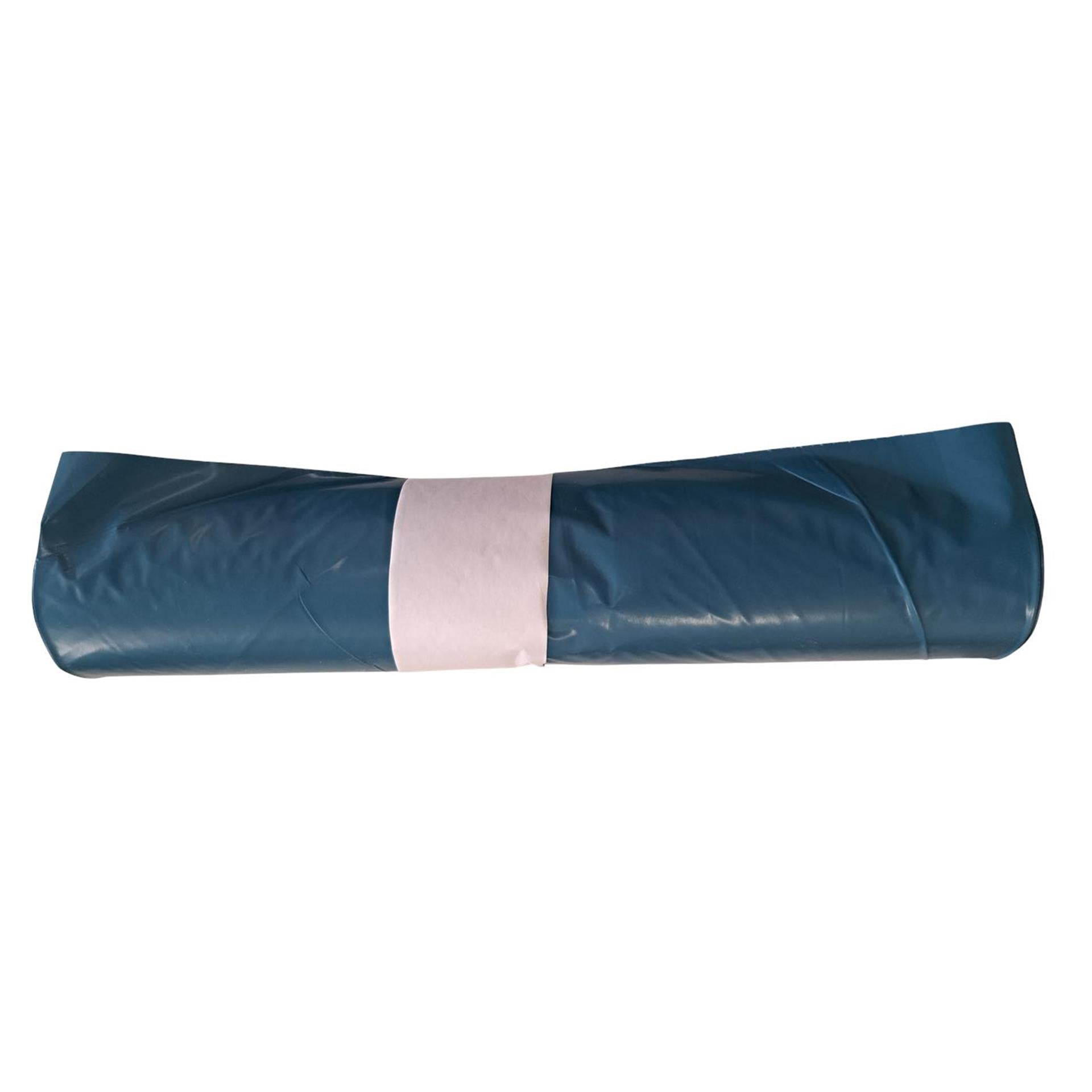Sac poubelle 240l bleu 53my 10 pièces en rouleau