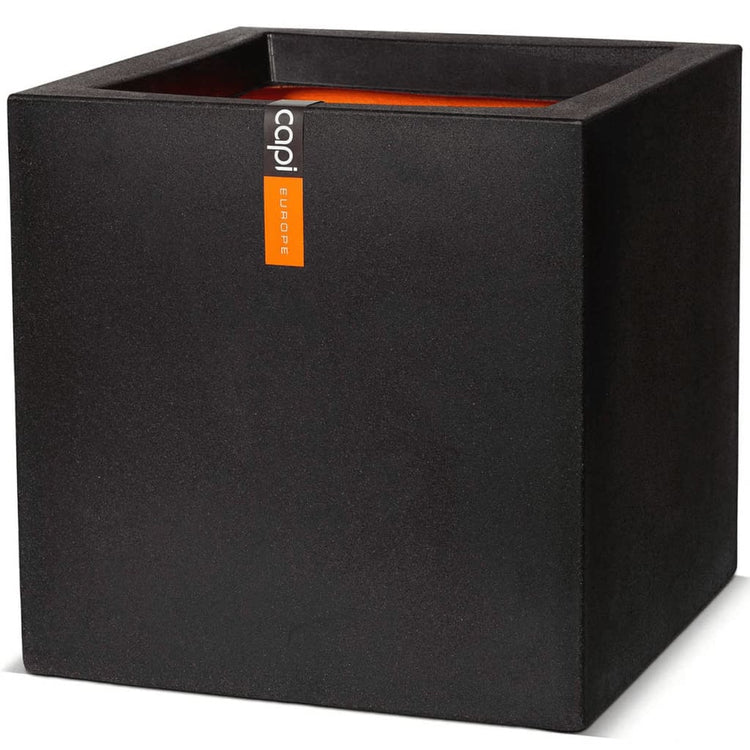 Capi Capi Planter Urban lisse carré 30x30x30 cm noir KBL902