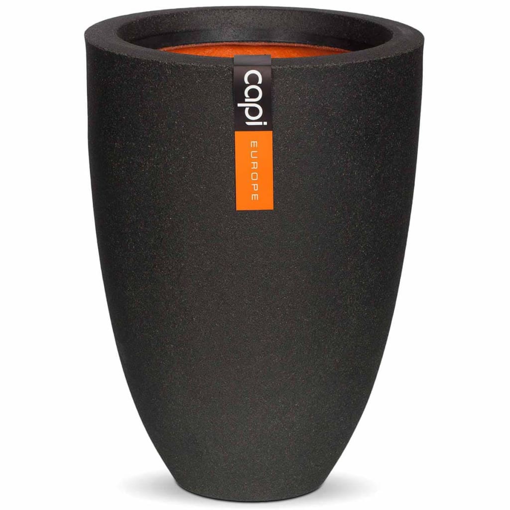 Capi Capi Flowerpot Urban lisse élégant bas 26x36 cm Black KBL781