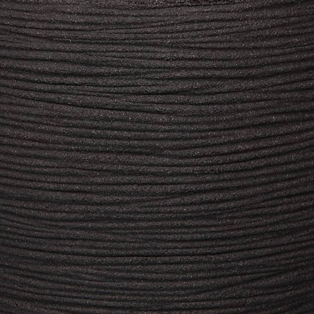 Capi Capi Flowerpot Nature Rib Elegant Low 36x47 cm Black Kblr782