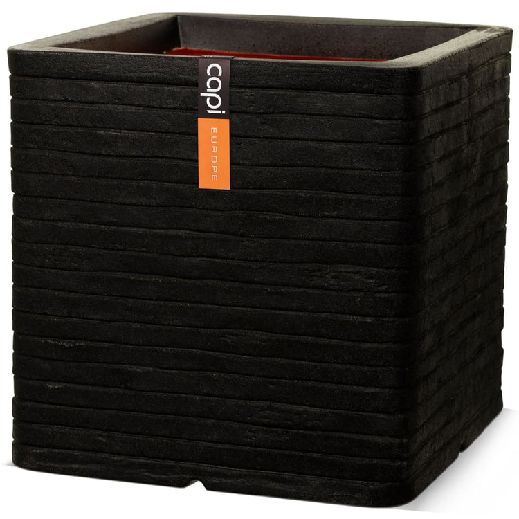 Capi Capi Planter Nature Row Square 40x40 cm Black Kblro903