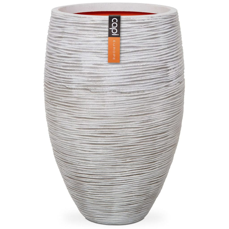Capi Capi Flowerpot Nature Rib Elegant Deluxe 40x60 cm Ivory Color Kofi1131