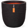 Capi capi pot de fleurs nature rangée 43x41 cm noir kblro933