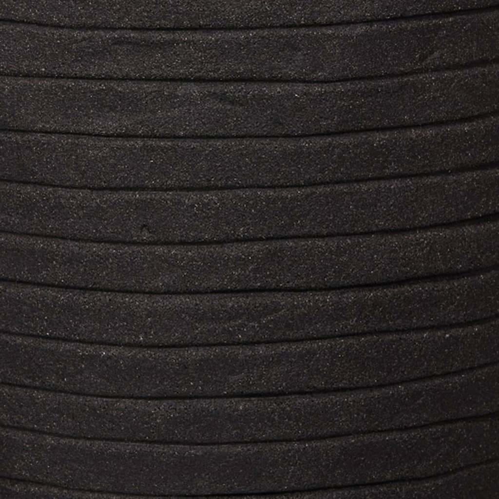 Capi capi pot de fleurs nature rangée 43x41 cm noir kblro933