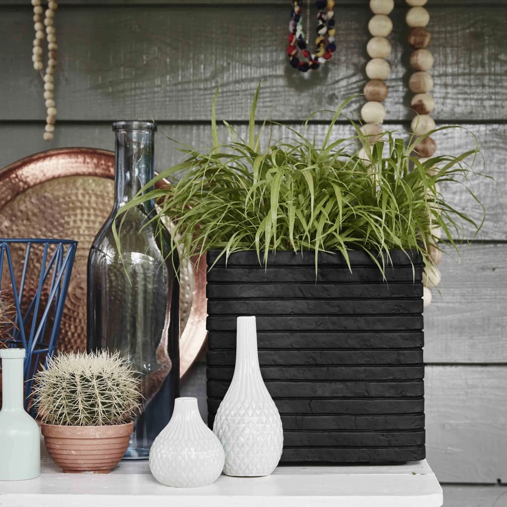 Capi Capi Planter Nature Row Square 30x30 cm Black Kblro902