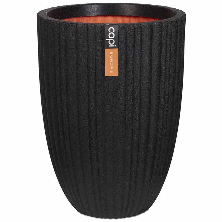 Capi Capi Flowerpot tube urbain élégant bas 46x58 cm Black Kblt783