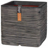 Capi Capi Planter Nature Rib Square 40x40 cm anthracite kofz903