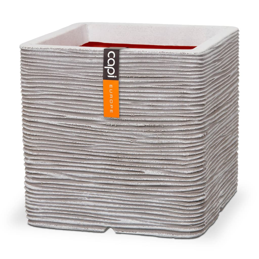 Capi Capi Planter Nature Rib Square 50x50 cm coloré ivoire