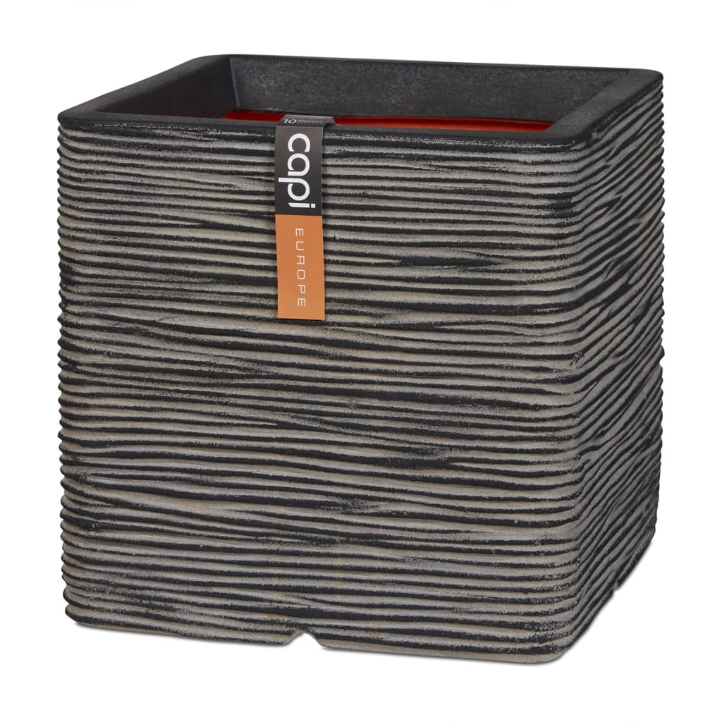 Capi Capi Planter Nature Rib Square 50x50 cm anthracite
