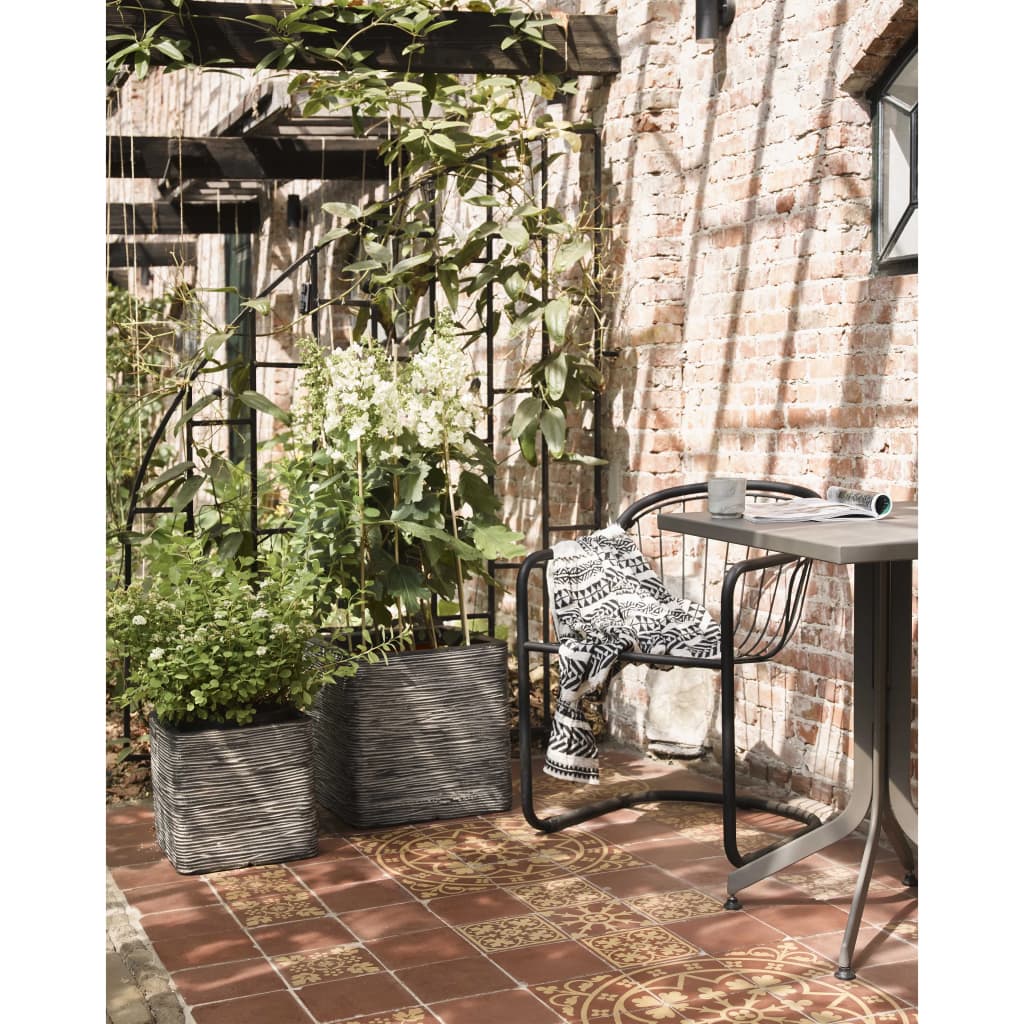 Capi Capi Planter Nature Rib Square 50x50 cm anthracite