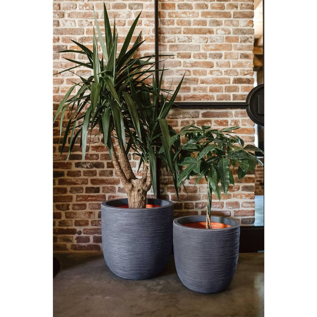 Capi Capi Planter Nature Rib 43x41 cm Gris foncé