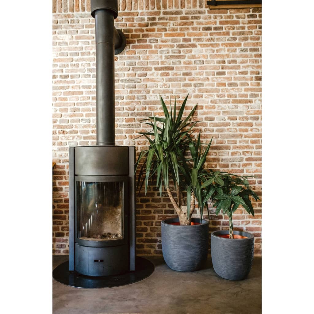 Capi Capi Planter Nature Rib 43x41 cm Gris foncé