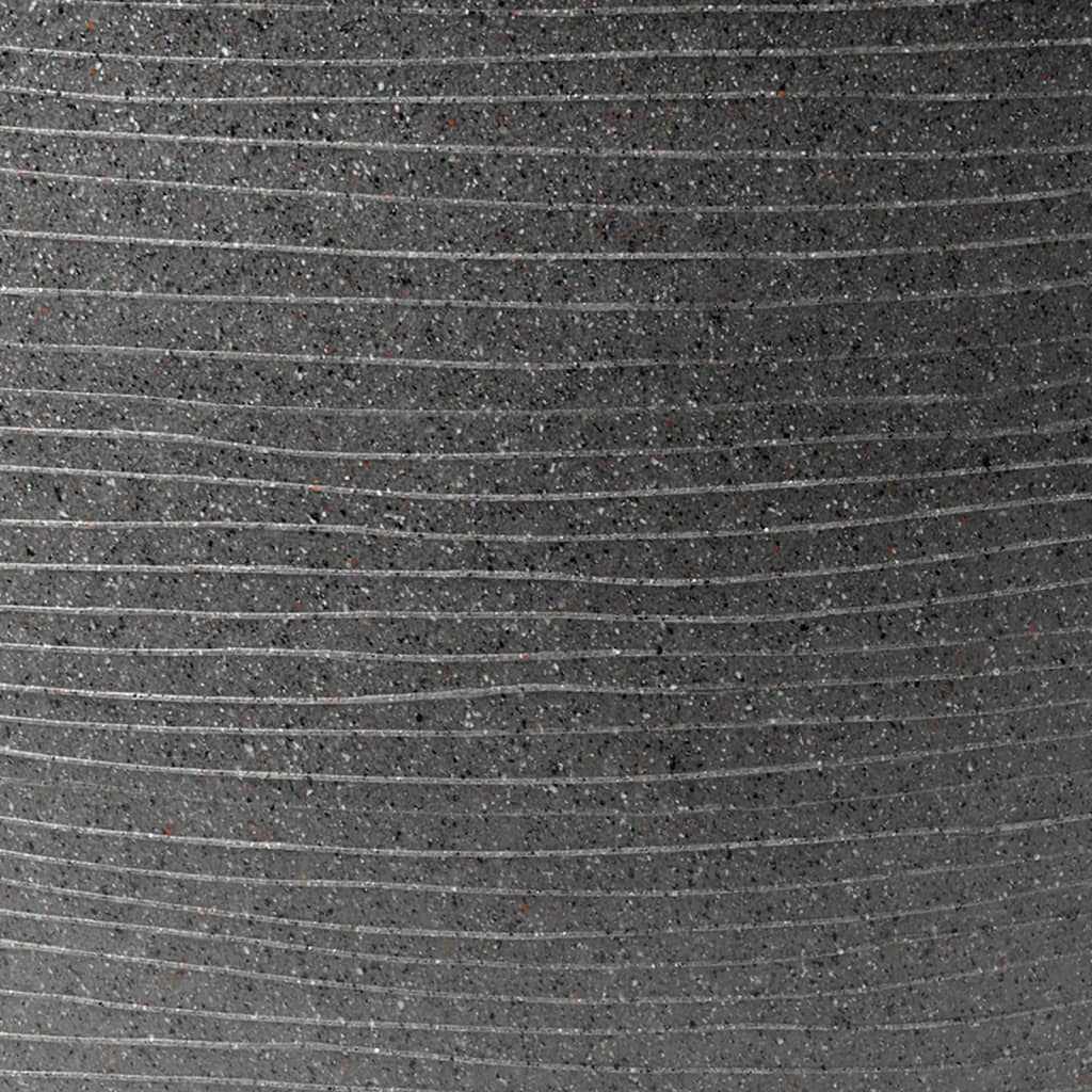 Capi Capi Flowerpot Arc Granite Fusered Low 48x35 cm anthracite -colored
