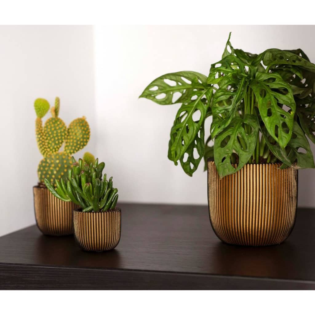 Capi Capi Flower Pot 4 pièces Groove Gold Colored