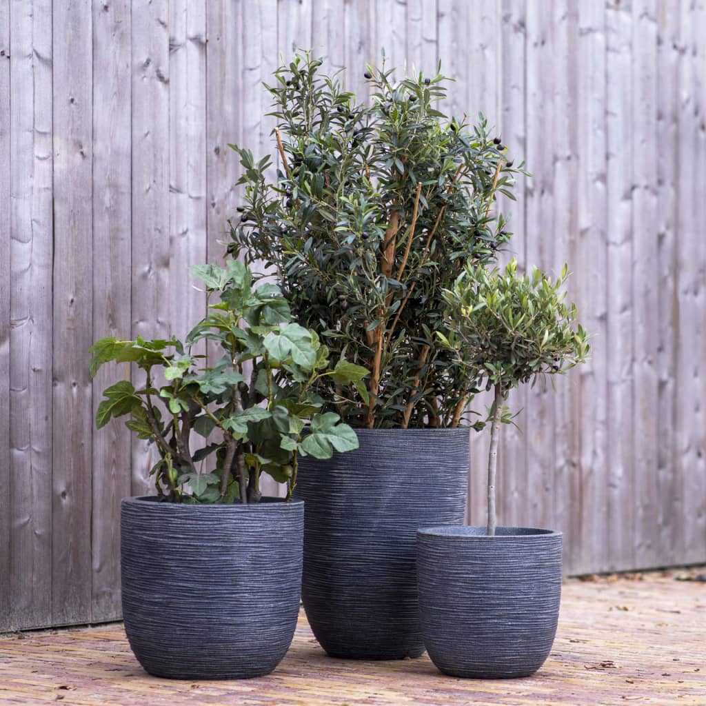 Capi Capi Planter Rible Low Low Elegant 46x58 cm Gray