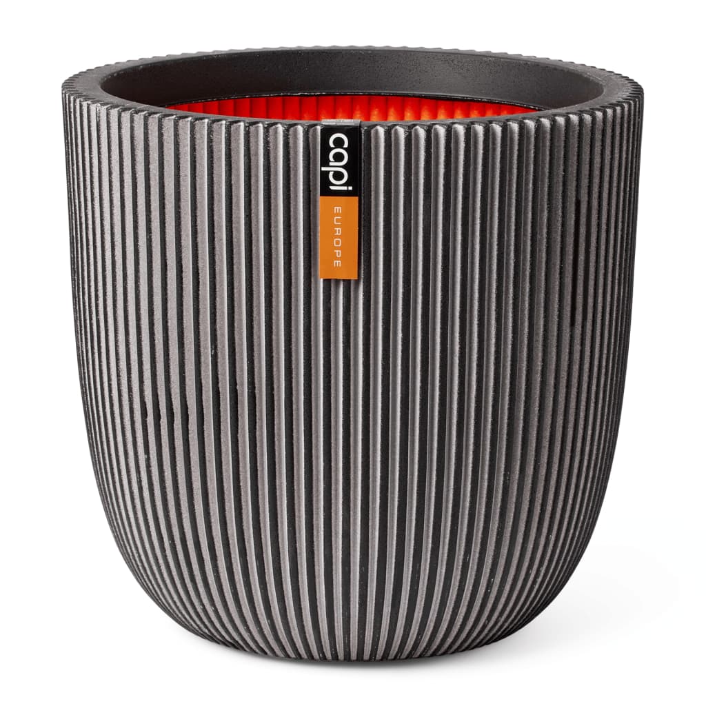 Capi Capi Planter Groove 43x41 cm anthracite -colored