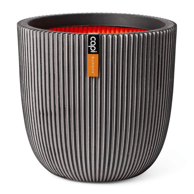 Capi Capi Planter Groove 43x41 cm anthracite -colored