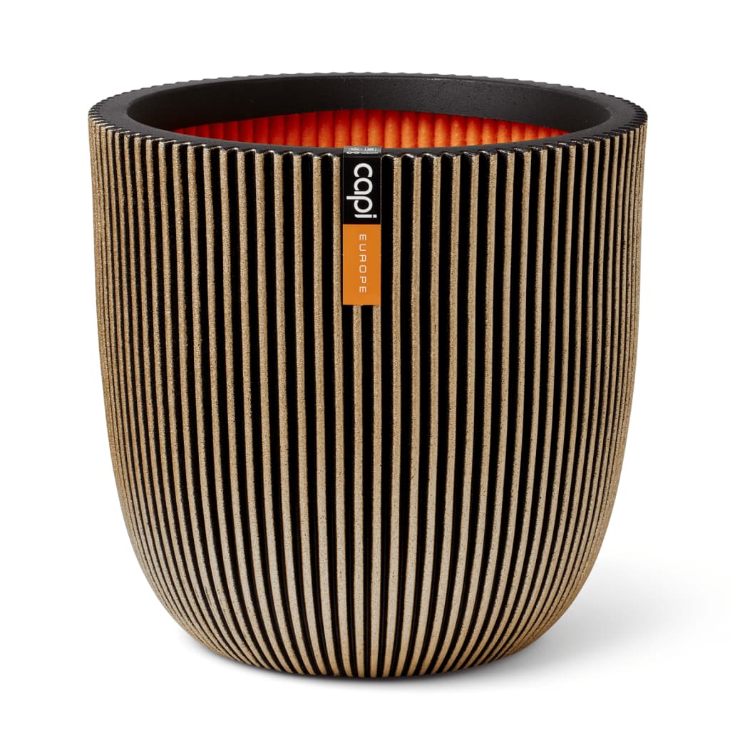 Capi Capi Planter Groove 43x41 cm noir et or de couleur