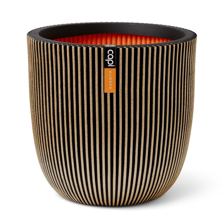 Capi Capi Planter Groove 43x41 cm noir et or de couleur