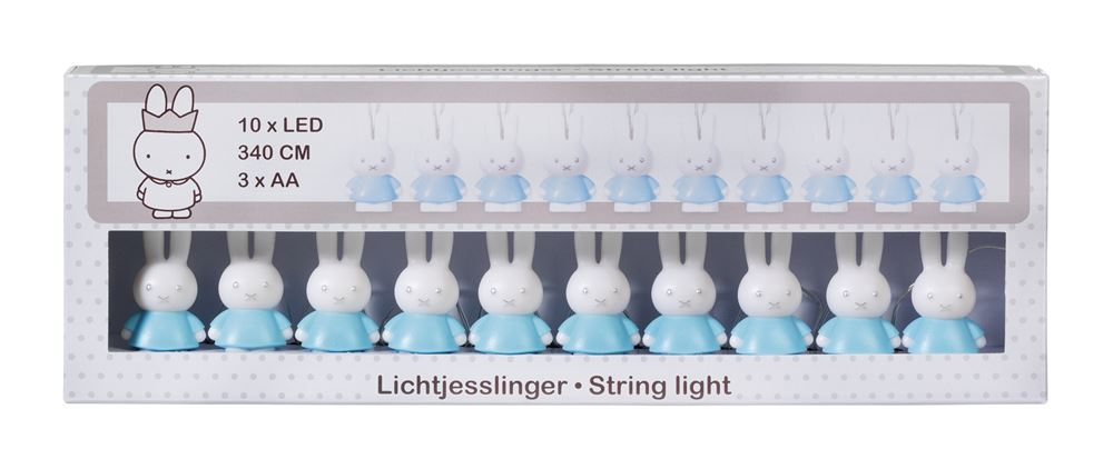 Guirlande lumineuse Miffy bleue.