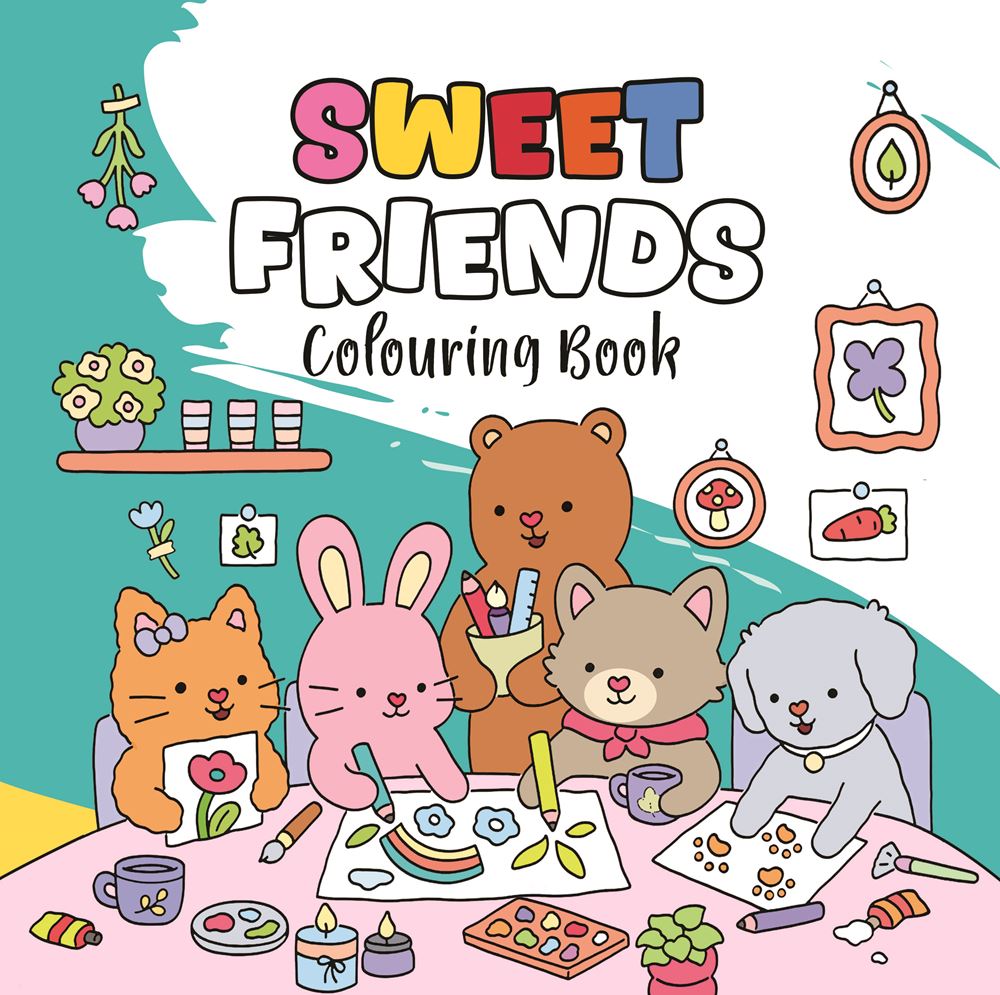 Cosy 1 : livre de coloriage amis heureux 12 pcs 4