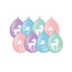 PD-party fête ballons Unicorn 8 pièces rose violet bleu vert