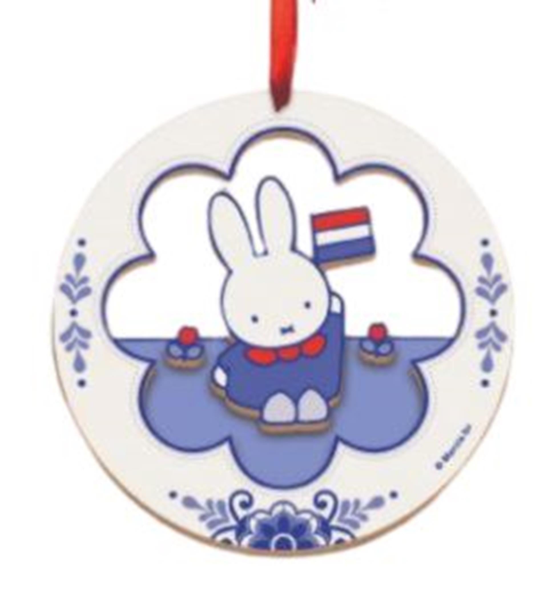 Miffy pendentif de Noël souvenir en bois ø7,5cm