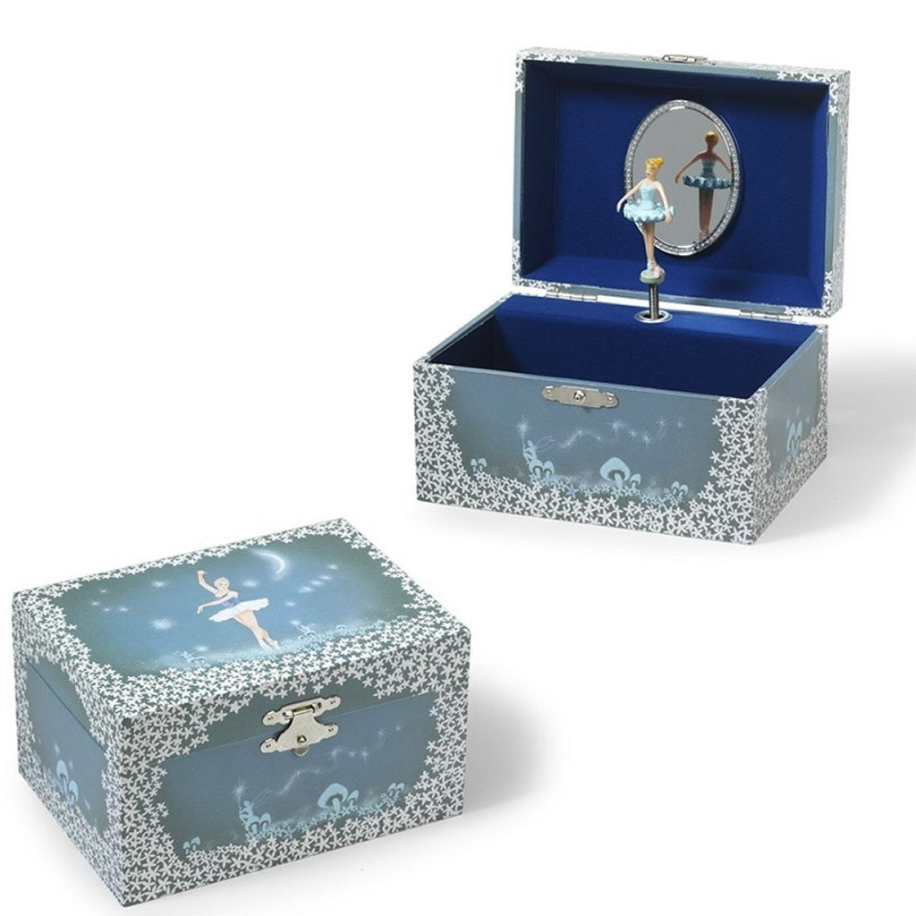 Simplement pour les enfants simplement pour la boîte à musique bijoux ballerine robe bleue bleu blanc