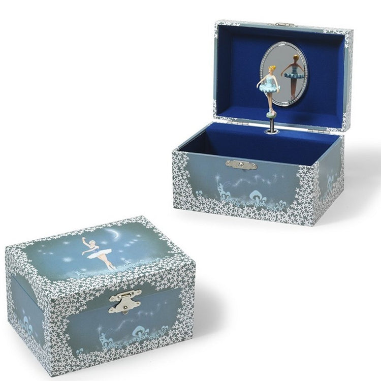 Simplement pour les enfants simplement pour la boîte à musique bijoux ballerine robe bleue bleu blanc