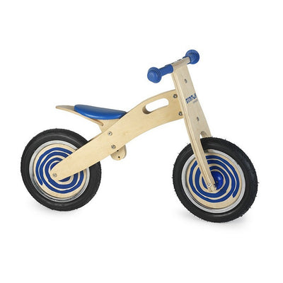 Vélo d'équilibre en bois simplement - bleu