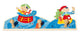Simplement pour les enfants simplement pour le pirate de porte-manche en bois