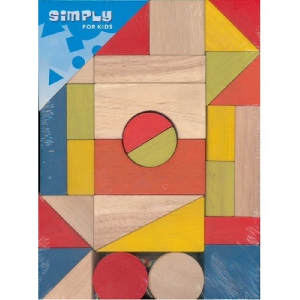 Ensemble de blocs de bois. 29 pièces. 1+