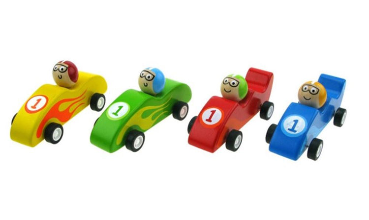 Voiture de course à retirer couleur 4 assorties. 3+
